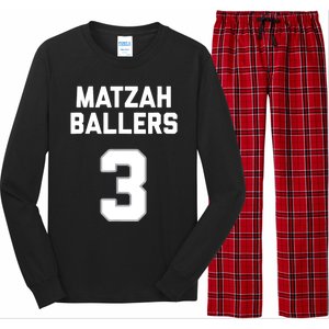 Matzah Baller 3 Funny Jewish Matzo Ball Pun Basketball Team Long Sleeve Pajama Set