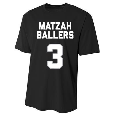 Matzah Baller 3 Funny Jewish Matzo Ball Pun Basketball Team Performance Sprint T-Shirt