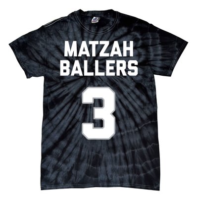 Matzah Baller 3 Funny Jewish Matzo Ball Pun Basketball Team Tie-Dye T-Shirt