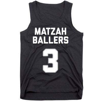 Matzah Baller 3 Funny Jewish Matzo Ball Pun Basketball Team Tank Top