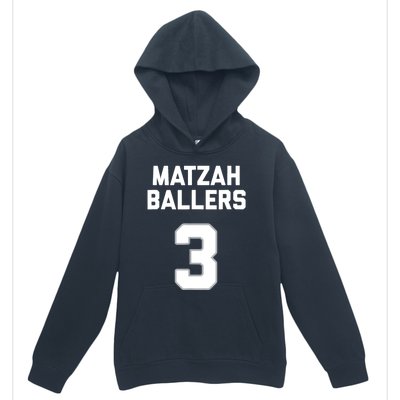 Matzah Baller 3 Funny Jewish Matzo Ball Pun Basketball Team Urban Pullover Hoodie