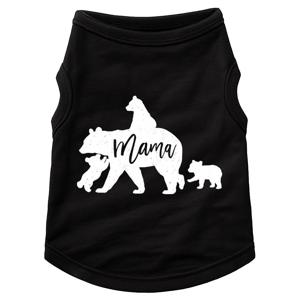 Mama Bear 3 Baby Bear Cubs Following Riding On Back TShirt TShirt Doggie Tank