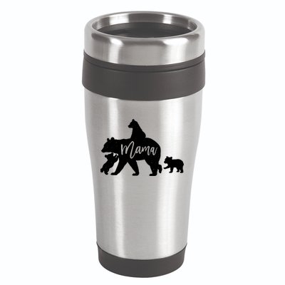 Mama Bear 3 Baby Bear Cubs Following Riding On Back TShirt TShirt 16oz Travel Tumbler
