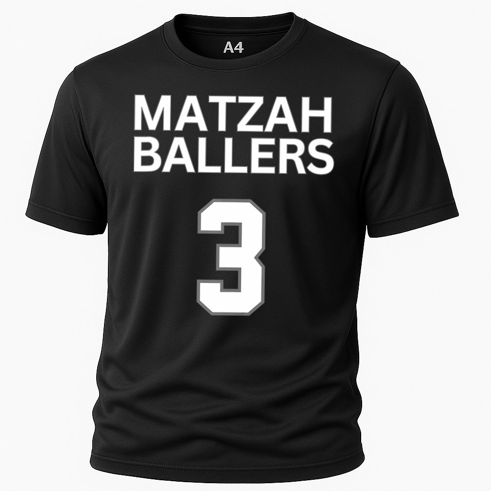 Matzah Ballers 3 Funny Jewish Pun Basketball Team Jersey Cooling Performance Crew T-Shirt