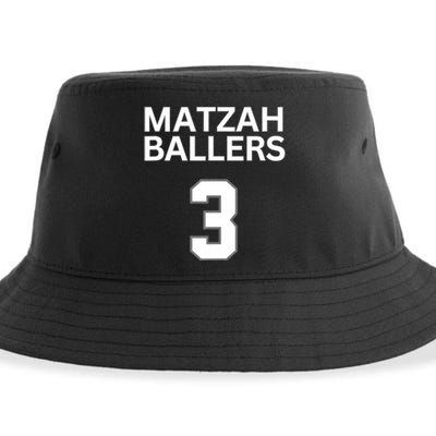 Matzah Ballers 3 Funny Jewish Pun Basketball Team Jersey Sustainable Bucket Hat