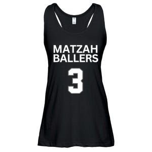 Matzah Ballers 3 Funny Jewish Pun Basketball Team Jersey Ladies Essential Flowy Tank