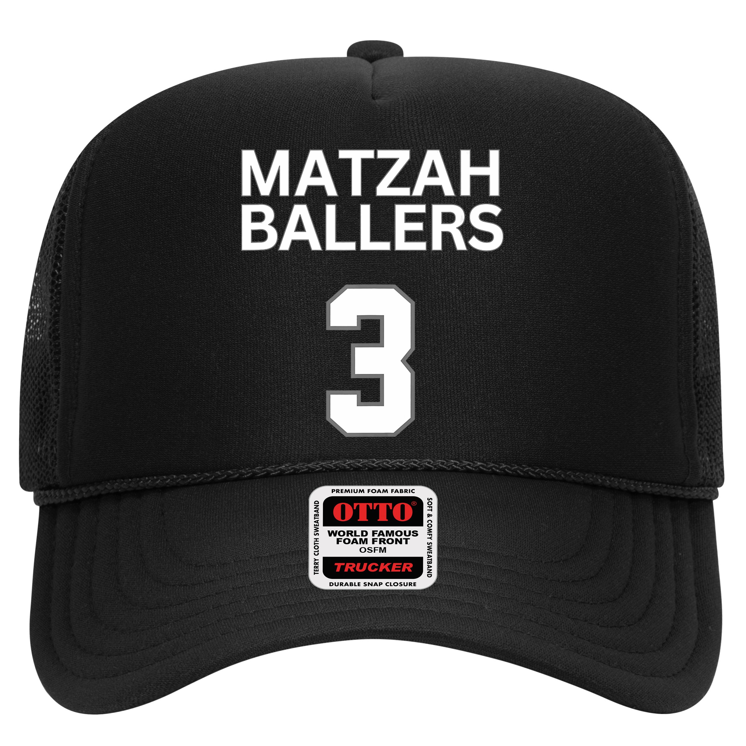 Matzah Ballers 3 Funny Jewish Pun Basketball Team Jersey Hat