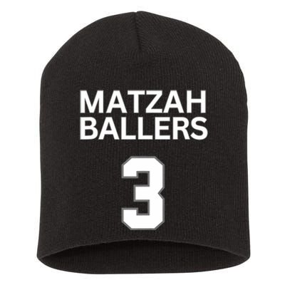 Matzah Ballers 3 Funny Jewish Pun Basketball Team Jersey Short Acrylic Beanie