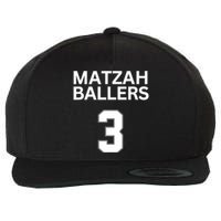 Matzah Ballers 3 Funny Jewish Pun Basketball Team Jersey Wool Snapback Cap