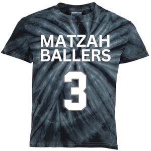 Matzah Ballers 3 Funny Jewish Pun Basketball Team Jersey Kids Tie-Dye T-Shirt