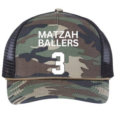 Matzah Ballers 3 Funny Jewish Pun Basketball Team Jersey Retro Rope Trucker Hat Cap