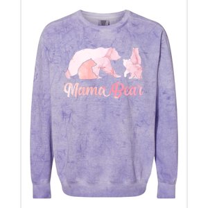 Mama Bear 3 Cubs Mom Bear Awesome Camping Gift Colorblast Crewneck Sweatshirt