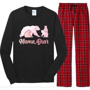 Mama Bear 3 Cubs Mom Bear Awesome Camping Gift Long Sleeve Pajama Set