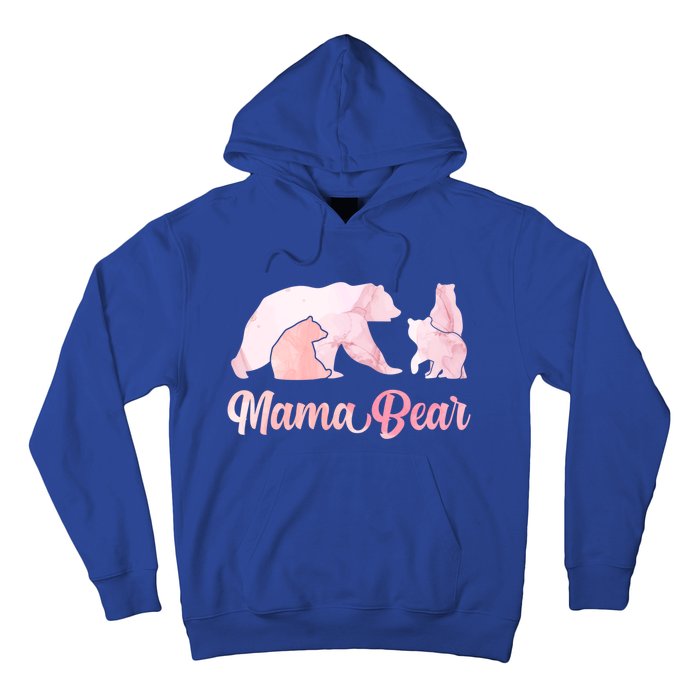 Mama Bear 3 Cubs Mom Bear Awesome Camping Gift Hoodie