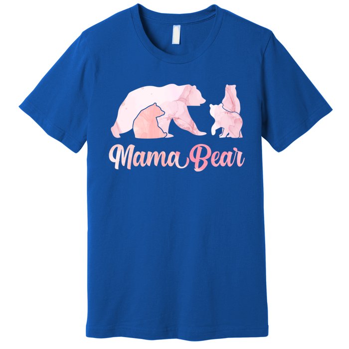 Mama Bear 3 Cubs Mom Bear Awesome Camping Gift Premium T-Shirt