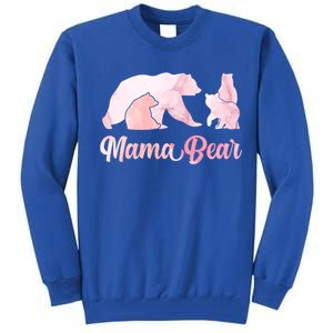 Mama Bear 3 Cubs Mom Bear Awesome Camping Gift Tall Sweatshirt