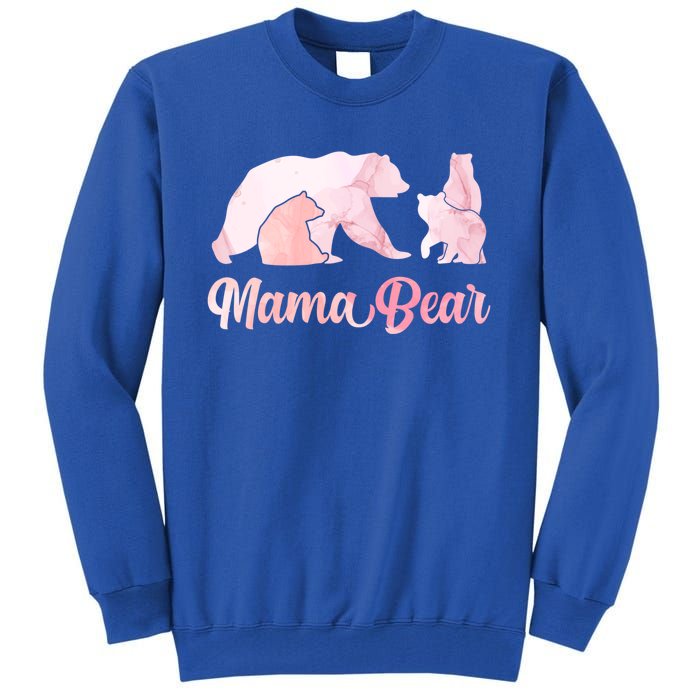 Mama Bear 3 Cubs Mom Bear Awesome Camping Gift Tall Sweatshirt