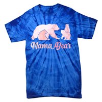 Mama Bear 3 Cubs Mom Bear Awesome Camping Gift Tie-Dye T-Shirt