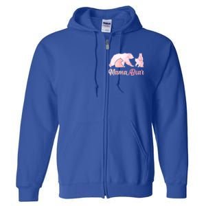 Mama Bear 3 Cubs Mom Bear Awesome Camping Gift Full Zip Hoodie