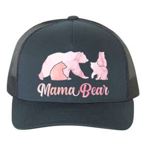 Mama Bear 3 Cubs Mom Bear Awesome Camping Gift Yupoong Adult 5-Panel Trucker Hat