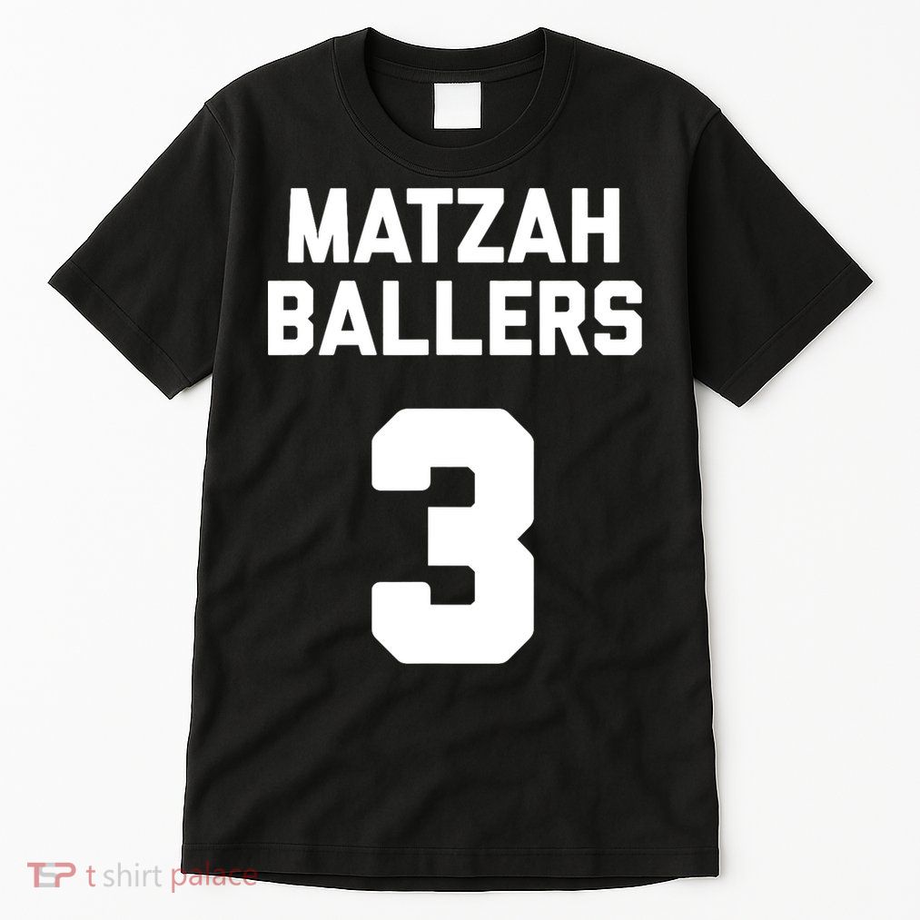 Matzah Baller 3 Funny Jewish Matzo Ball Pun Basketball Team Tall T-Shirt