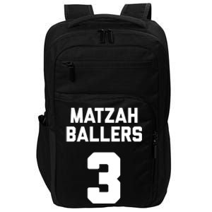 Matzah Baller 3 Funny Jewish Matzo Ball Pun Basketball Team Impact Tech Backpack