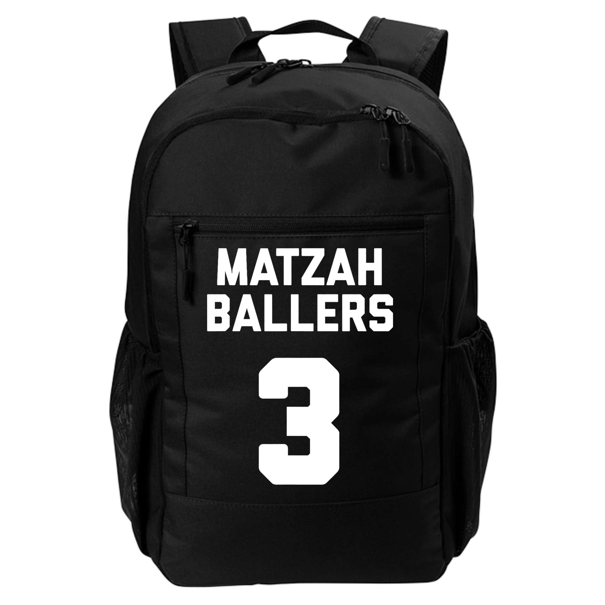 Matzah Baller 3 Funny Jewish Matzo Ball Pun Basketball Team Backpack