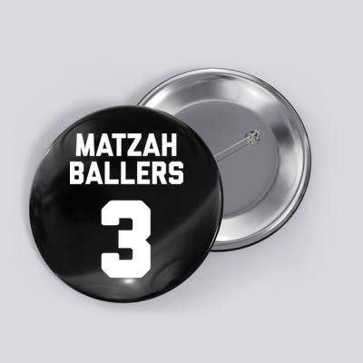 Matzah Baller 3 Funny Jewish Matzo Ball Pun Basketball Team Button