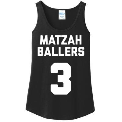 Matzah Baller 3 Funny Jewish Matzo Ball Pun Basketball Team Ladies Essential Tank