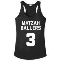 Matzah Baller 3 Funny Jewish Matzo Ball Pun Basketball Team Ladies PosiCharge Competitor Racerback Tank