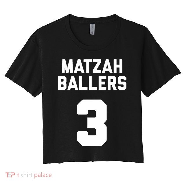 Matzah Baller 3 Funny Jewish Matzo Ball Pun Basketball Team Crop Top