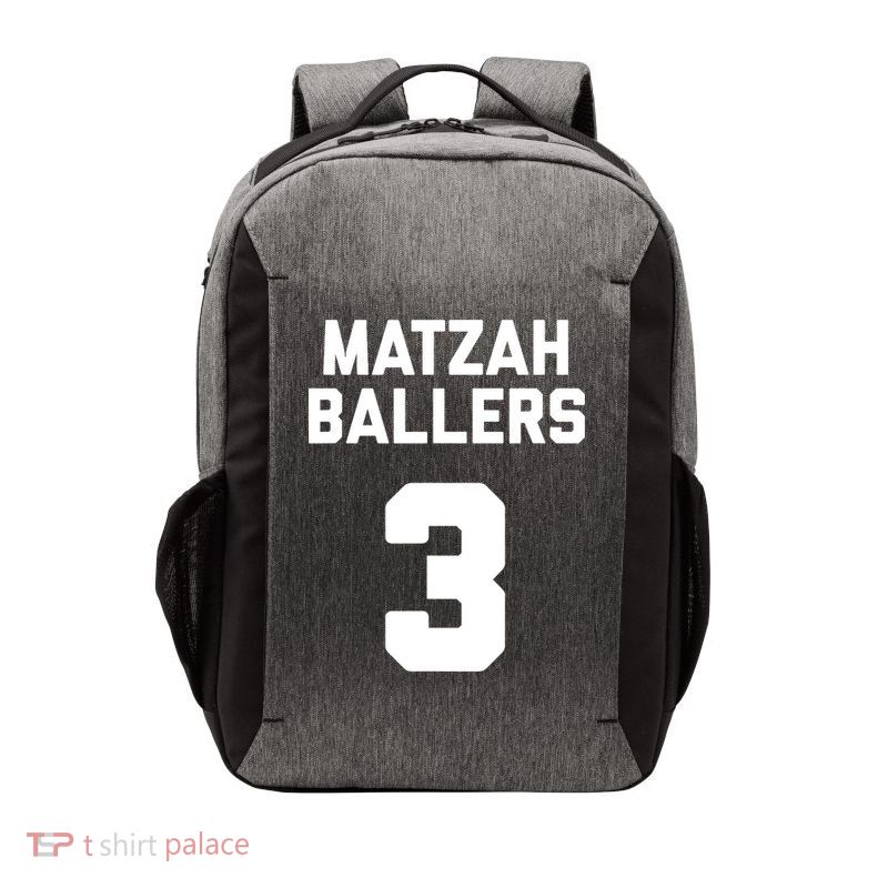 Matzah Baller 3 Funny Jewish Matzo Ball Pun Basketball Team Vector Backpack