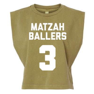 Matzah Baller 3 Funny Jewish Matzo Ball Pun Basketball Team Garment-Dyed Women's Muscle Tee