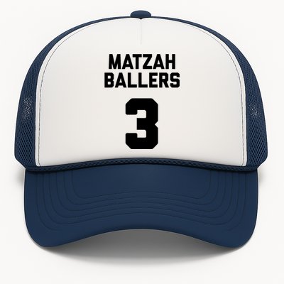 Matzah Baller 3 Funny Jewish Matzo Ball Pun Basketball Team Trucker Hat