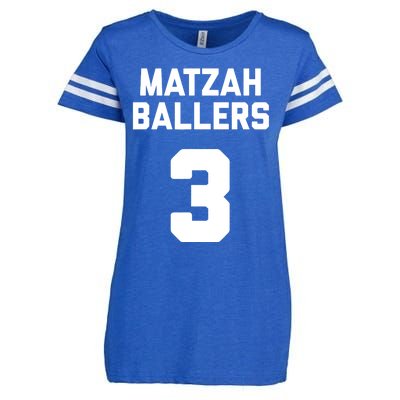 Matzah Baller 3 Funny Jewish Matzo Ball Pun Basketball Team Enza Ladies Jersey Football T-Shirt