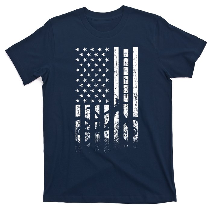 Mountain Bike 4th Of July Independence Day Patriot Flag T-Shirt