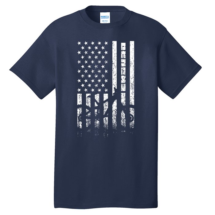 Mountain Bike 4th Of July Independence Day Patriot Flag Tall T-Shirt