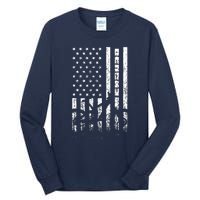 Mountain Bike 4th Of July Independence Day Patriot Flag Tall Long Sleeve T-Shirt