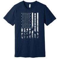 Mountain Bike 4th Of July Independence Day Patriot Flag Premium T-Shirt