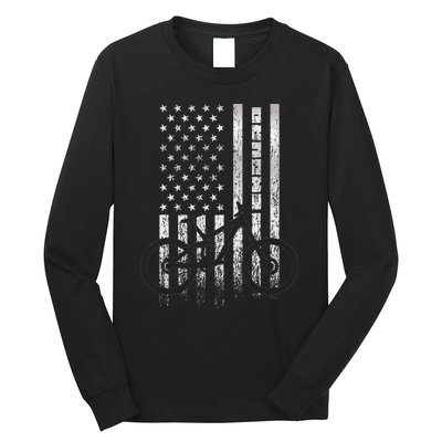 Mountain Bike 4th of July - Independence Day Patriot Flag Long Sleeve Shirt