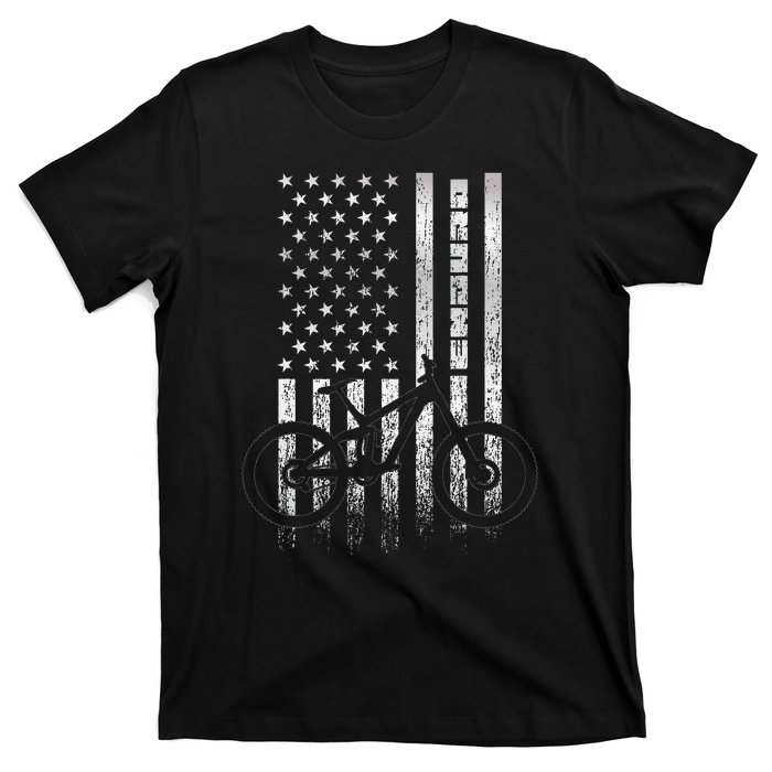 Mountain Bike 4th of July - Independence Day Patriot Flag T-Shirt