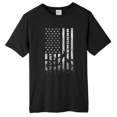 Mountain Bike 4th of July - Independence Day Patriot Flag Tall Fusion ChromaSoft Performance T-Shirt