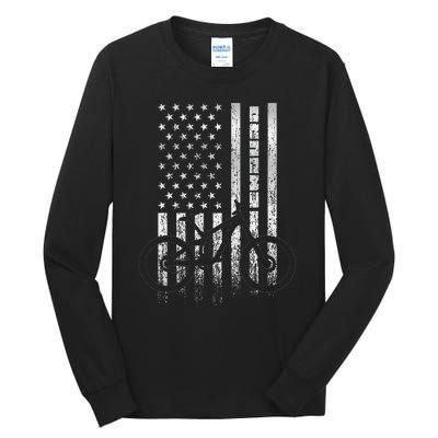 Mountain Bike 4th of July - Independence Day Patriot Flag Tall Long Sleeve T-Shirt