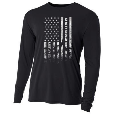 Mountain Bike 4th of July - Independence Day Patriot Flag Cooling Performance Long Sleeve Crew