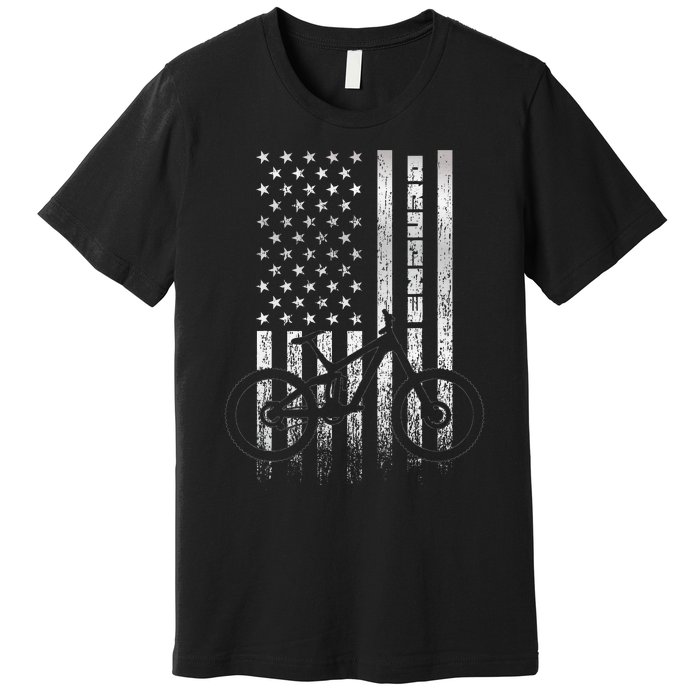 Mountain Bike 4th of July - Independence Day Patriot Flag Premium T-Shirt