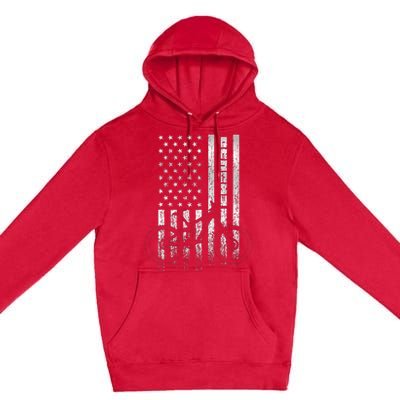 Mountain Bike 4th of July - Independence Day Patriot Flag Premium Pullover Hoodie