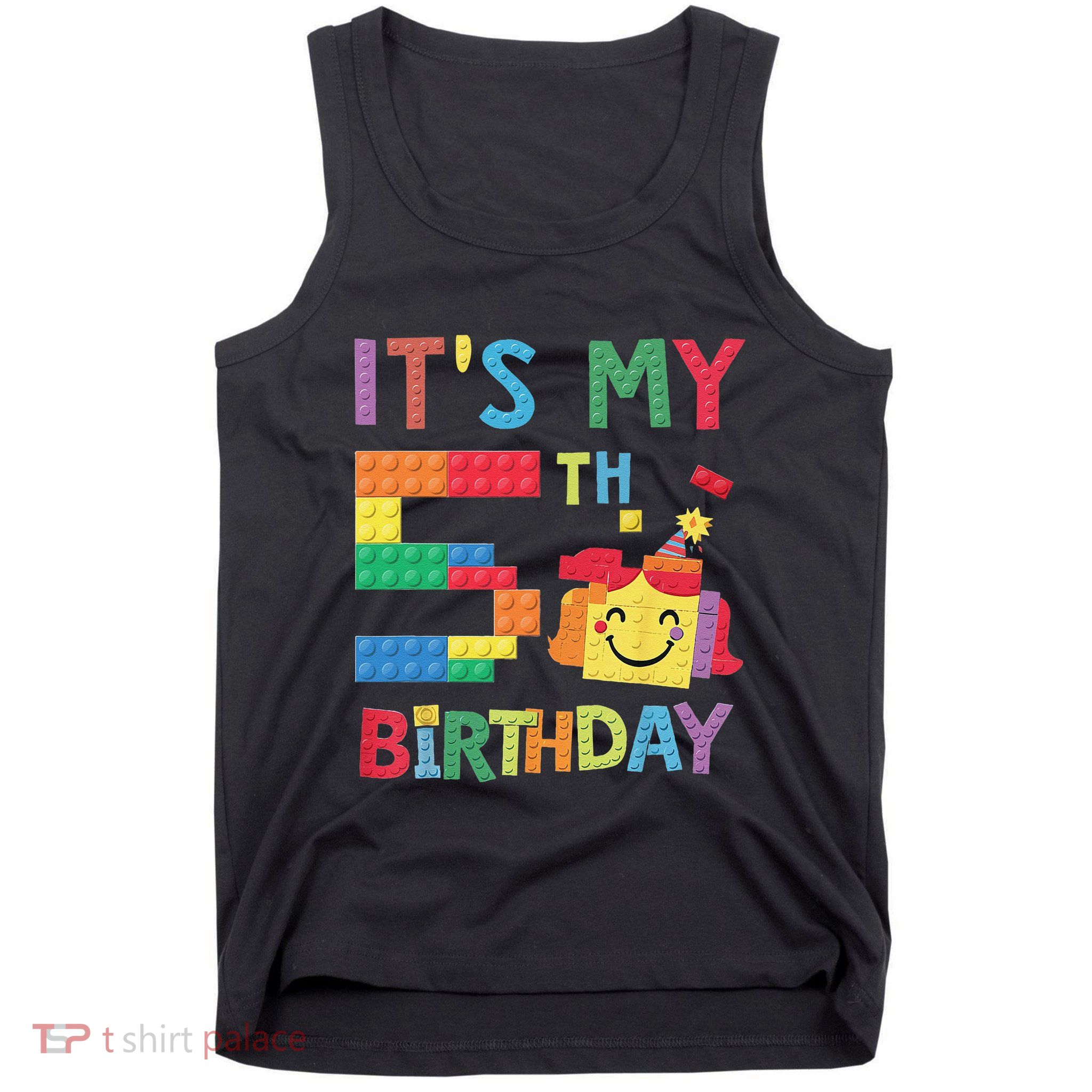 Master Builder 5th ItS My 5th Birthday Brick Blocks Tank Top