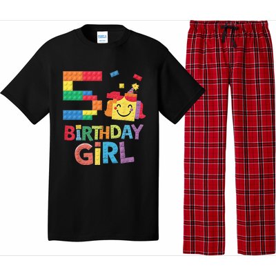 Master Builder 5th Birthday Girl 5 Year Old Brick Blocks Pajama Set