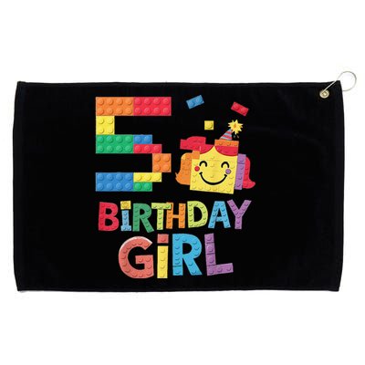 Master Builder 5th Birthday Girl 5 Year Old Brick Blocks Grommeted Golf Towel