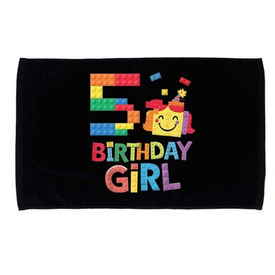 Master Builder 5th Birthday Girl 5 Year Old Brick Blocks Microfiber Hand Towel